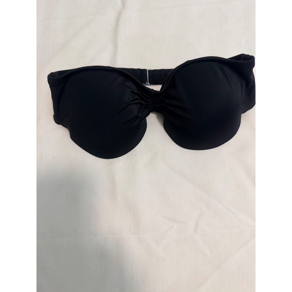 Victoria's Secret Black Bandeau Underwire Bikini Swim Top 36B